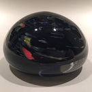 Signed Hilltop Artists Art Glass Paperweight Colorful End Of Day Swirl