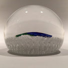 Large Paul Ysart Art Glass Paperweight Lampworked Flower in Stave Basket
