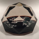 Antique American Art Glass Frit Paperweight Faceted Rock of Ages