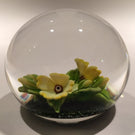 Selkirk Peter Holmes Art Glass Paperweight 3D Floral Lampwork - "Primrose"