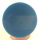 Vintage Baccarat Faceted Art Glass Paperweight Thomas Paine Sulphide on Blue