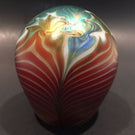 Early Vandermark Merrit Art Glass Paperweight Iridescent Art Nouveau Style