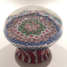 Rare Clichy Art Glass Paperweight Complex Close Packed Millefiori Piedouche