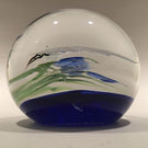 Huge Daniel Salazar Lundberg Studios Art Glass Paperweight Sandhill Crane