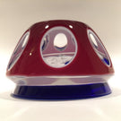 Huge 4" Baccarat Art Glass Paperweight Double Overlay Mount Rushmore Sulphide
