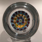 Vintage Murano Large Footed Art Glass Paperweight Concentric Millefiori