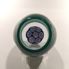 Vintage Murano Art Glass Paperweight Complex millefiori & Double Overlay