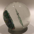 Antique Bohemian Eastern European Art Glass Paperweight Lamp Worked Flower