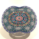 Vintage Saint Louis Art Glass Paperweight Millefiori Basket Of Flowers Piedouche
