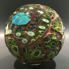 Huge Signed Due Vetro Art Glass Electroformed Marble Paperweight Sculpture