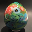 Early Richard Ritter Art Glass Paperweight Murrine & Millefiori Easter Egg