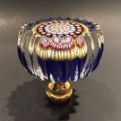 Perthshire Art Glass Paperweight Scalloped Edge Doorknob Concentric Millefiori