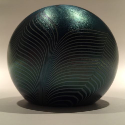 Vintage Orient & Flume Art Glass Paperweight Blue Iridescent Dragonfly Vintage Orient & Flume Art Glass Paperweight Blue Iridescent Dragonfly