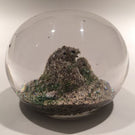 Antique Baccarat Art Glass Paperweight Rock / Sand Dune Moss Ground