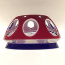 Huge 4" Baccarat Art Glass Paperweight Double Overlay Mount Rushmore Sulphide