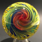 Signed Mark Matthews Art Glass Marble Handmade Modern Onionskin
