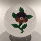 Antique Dupont Baccarat Art Glass Paperweight Detailed Lampworked Pansy