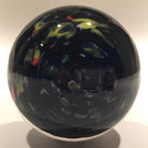 Signed Hilltop Artists Art Glass Paperweight Colorful End Of Day Swirl