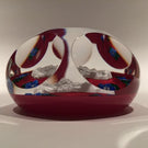 Vintage Saint Louis Art Glass Paperweight Amour Sulphide Lampworked Flowers
