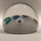 Vintage Strathearn Art Glass Paperweight Spaced Millefiori on Upset Muslin