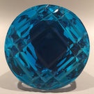 Vintage Cristal D’Albert Faceted Art Glass Paperweight Gustaf VI Adolf Sulphide