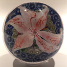 Rare Salvador Ysart art glass paperweight upright flower & concentric millefiori