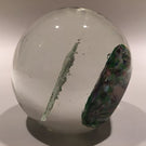 Antique Bohemian Eastern European Art Glass Paperweight Lamp Worked Flower