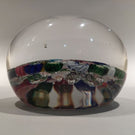 Antique Clichy Art Glass Paperweight 37 Spaced Complex Millefiori With Rose Cane