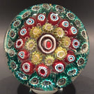 Vintage Murano Large Art Glass Paperweight Concentric millefiori