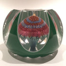 Vintage Baccarat Art Glass Paperweight Fancy Cut Overlaid Millefiori Mushroom