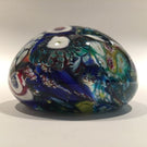 Vintage Murano Art Glass Paperweight Millefiori Scramble Daisy & Rose Canes