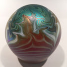 Early Vandermark Merrit Art Glass Paperweight Iridescent Art Nouveau Style