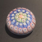 Vintage Strathearn Miniature Concentric Pastel Colored Millefiori On Blue Ground