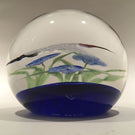 Huge Daniel Salazar Lundberg Studios Art Glass Paperweight Sandhill Crane