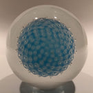 Large Murano Art Glass Paperweight Encased Sphere w/ Control Bubbles