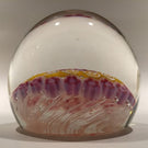 Vintage Murano Art Glass Paperweight Concentric Millefiori On White