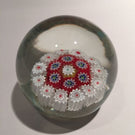 Vintage Murano Medium Art Glass Paperweight Concentric Millefiori