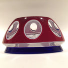 Huge 4" Baccarat Art Glass Paperweight Double Overlay Mount Rushmore Sulphide