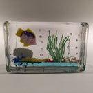 Vintage Murano Art Glass Paperweight Detailed Lampworked Tropical Fish Aquarium