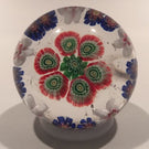 Miniature Antique Clichy Art Glass Paperweight Complex Concentric Millefiori
