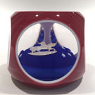 Saint Louis George Washington Art Glass Paperweight 24K Gold Medal Inclusion