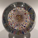 Vintage Degenhart? Art Glass Paperweight Coiled Snake on Multicolored Ground
