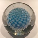 Large Murano Art Glass Paperweight Encased Sphere w/ Control Bubbles