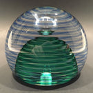 Modern High Quality Art Glass Paperweight Shelled Spirals With Control Bubble