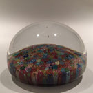 Huge Baccarat 1969 Art Glass Paperweight Close Packed Millefiori Zodiac Church