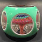 Vintage Baccarat Art Glass Paperweight Double Overlay Millefiori Mushroom