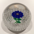 Large Paul Ysart Art Glass Paperweight Lampworked Flower in Stave Basket