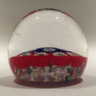 Vintage Murano Art Glass Paperweight Concentric Millefiori Unusual Center Cane