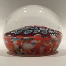 Early Murano Art Glass Paperweight Close Packed Complex Millefiori With Twists
