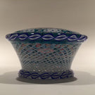 Vintage Saint Louis Art Glass Paperweight Millefiori Basket Of Flowers Piedouche